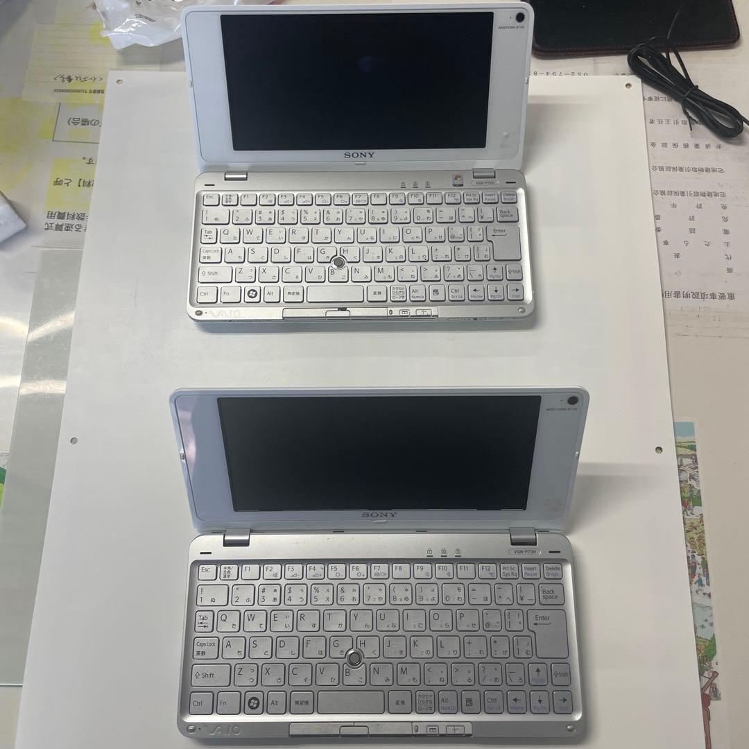SONY VAIO ホワイトノートPC 2台セット　VGN-P70H ジャンク