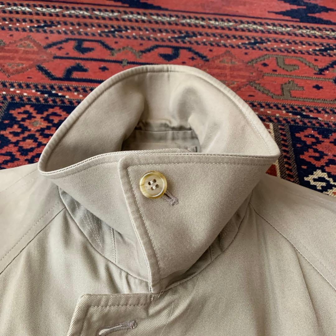 英国製 80s〜 バーバリー ステンカラーコートメンズ コットン ノバチェック