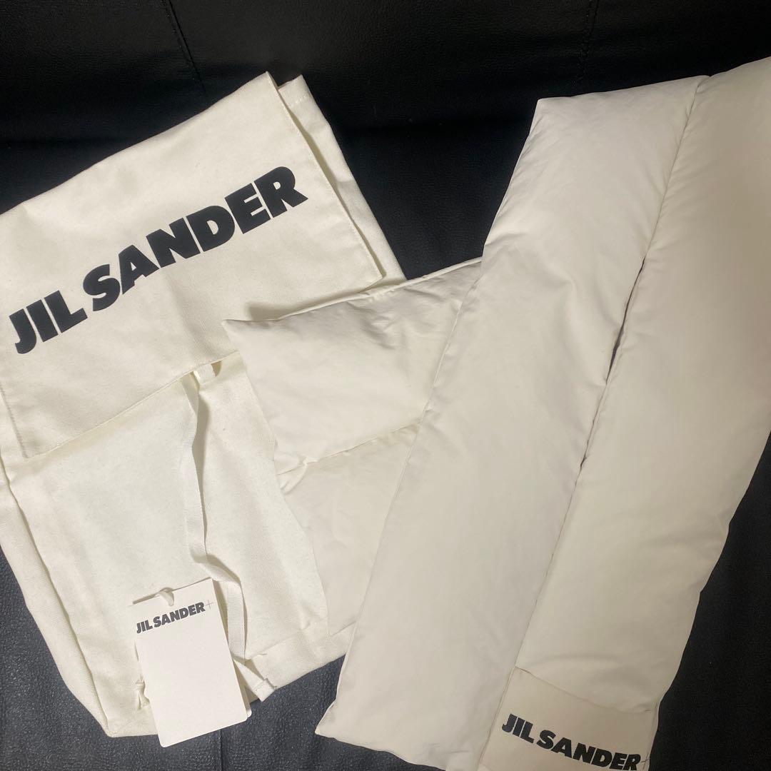 【即購入歓迎！】JIL SANDER＋ダウンスカーフ ホワイト ユニセックス