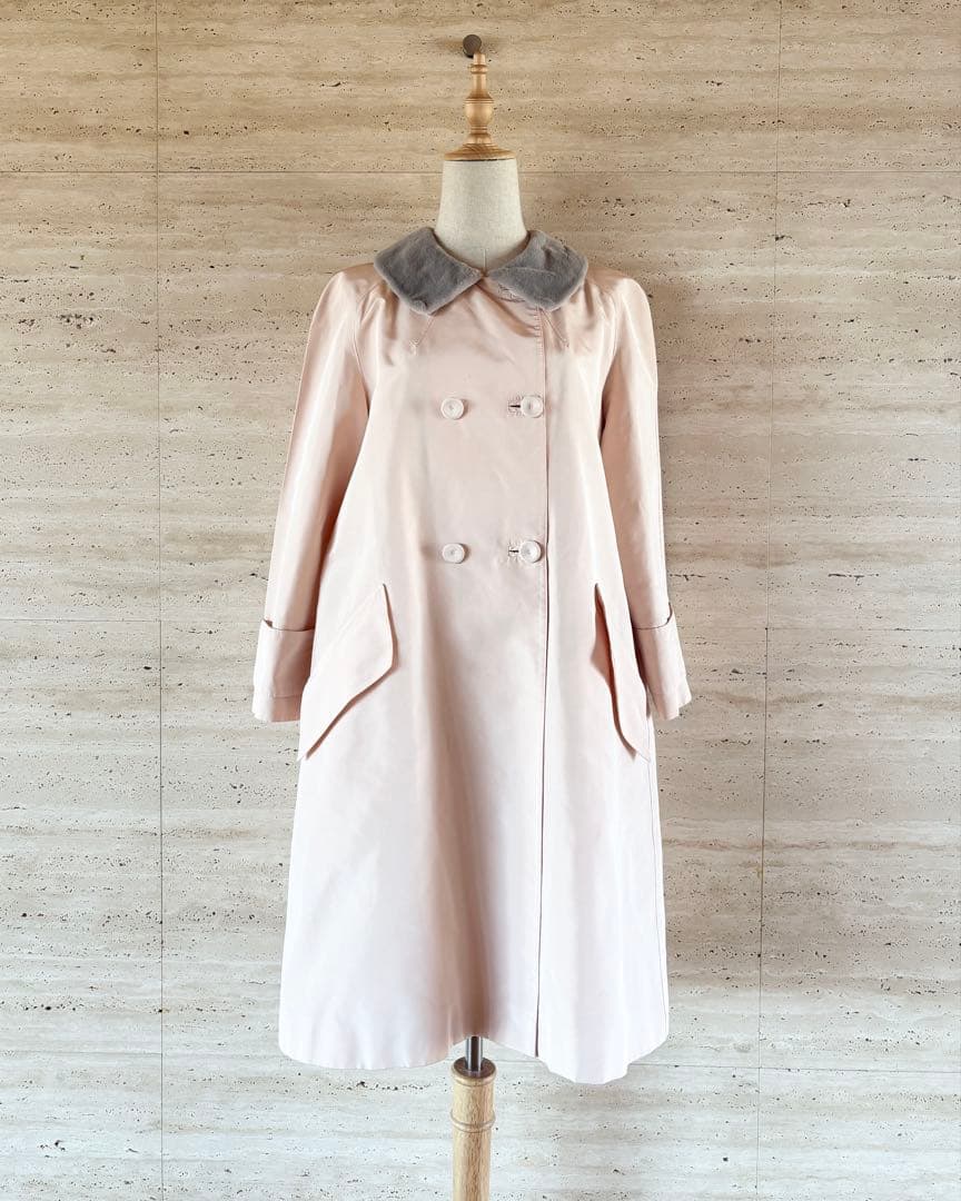 る*あ様 【FENDI】ファーコート　ピンク　グレー