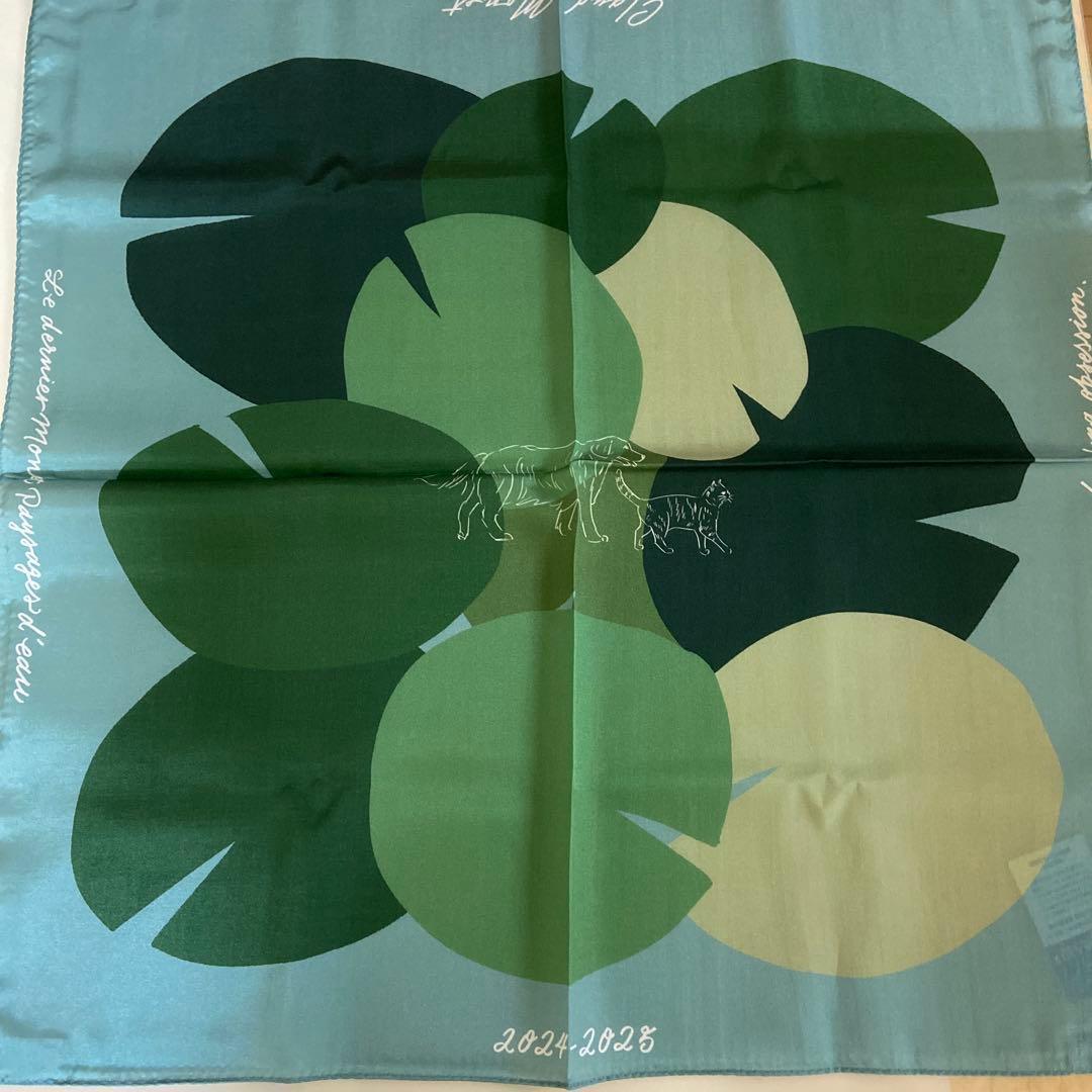 【スカーフのみの販売】モネ展　睡蓮のとき　石田ゆり子　富岡シルク