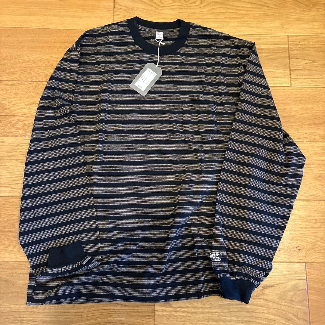 トップス ENDS and MEANS Horizontal stripe tee
