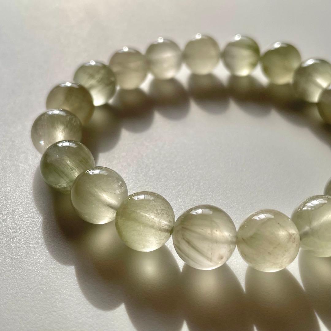 【天然石ブレスレット】グリーンラビット