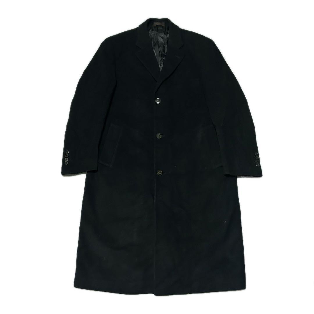 90s RALPH LAUREN カシミア混 チェスターコート ブラック