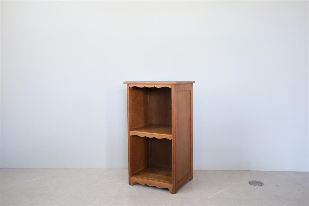 フランスアンティーク木製ブックシェルフ/本棚/飾り棚/食器棚/花台(90-209