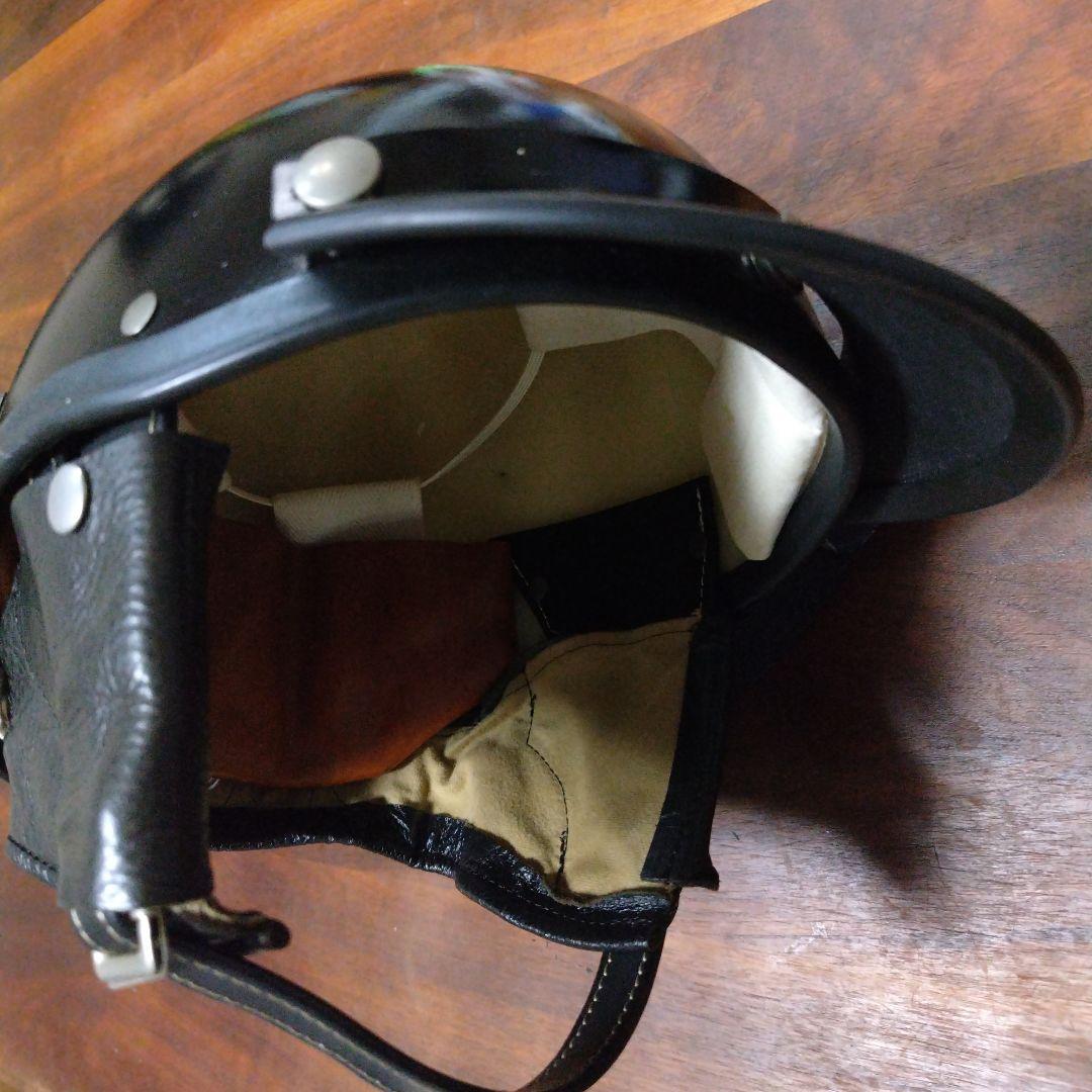 ノマドクロージング 半帽ヘルメット ブラック バイザー付き