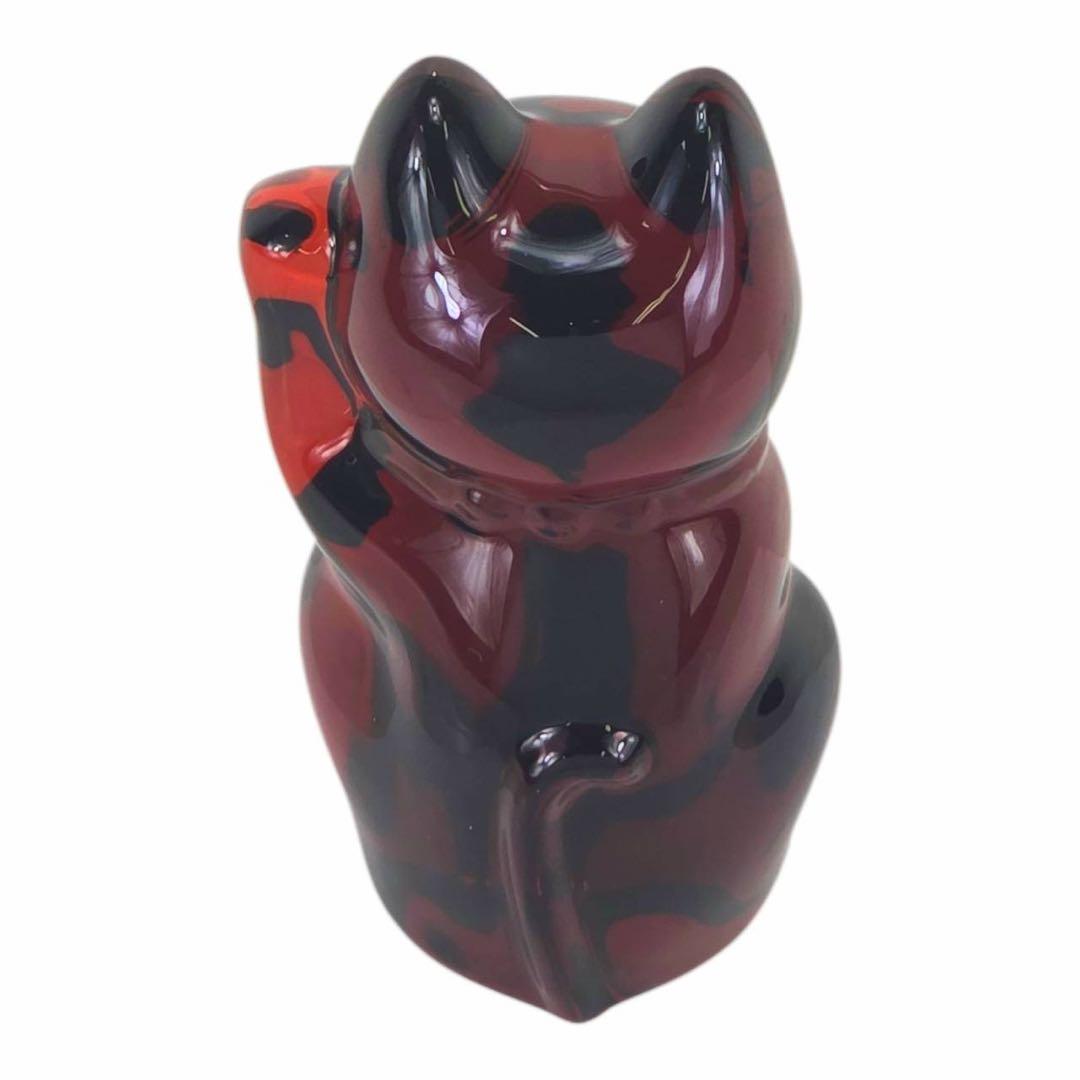 ✨極美品✨Baccarat バカラ 招き猫 レッド×ブラック クリスタル 置物