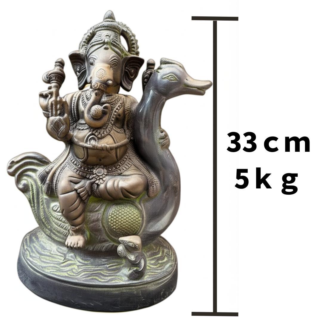 美品　珍33cmガネーシャ　置物　インテリア　幸運　神様　開運　学問商売繁盛