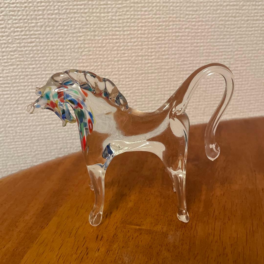 お値下げ不可♡ 希少 ヴェネツィア ムラーノ島 ガラス細工 馬 美しい 綺麗