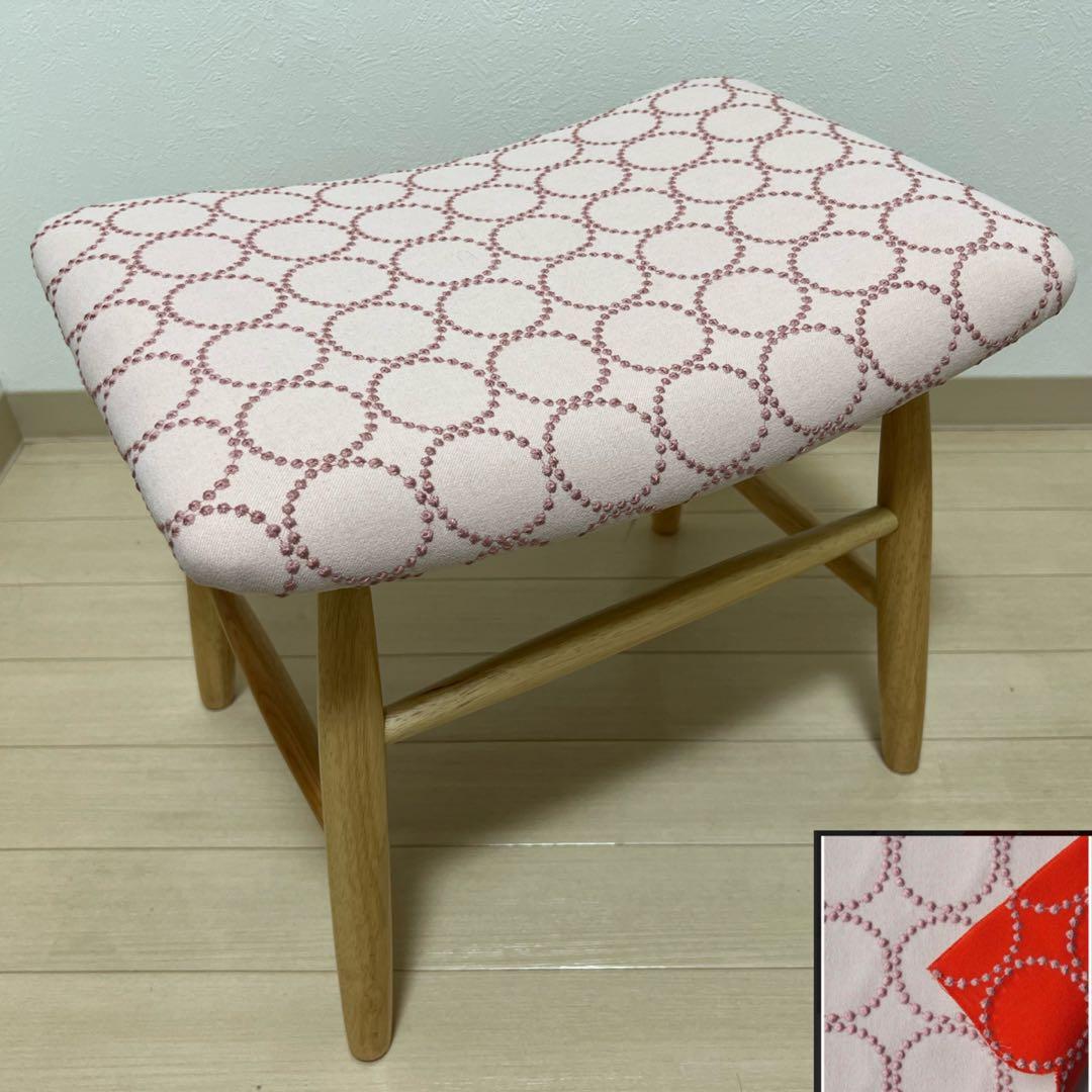 ミナペルホネン スツール タンバリン 丸脚 【ピンクベージュ/オレンジ】 椅子