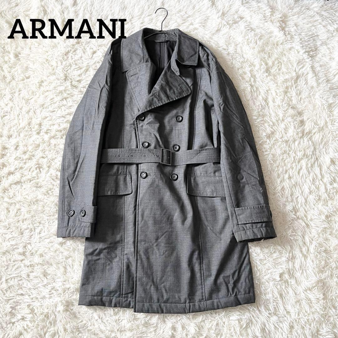 ARMANI アルマーニ メンズ トレンチコート ビジネス グレー