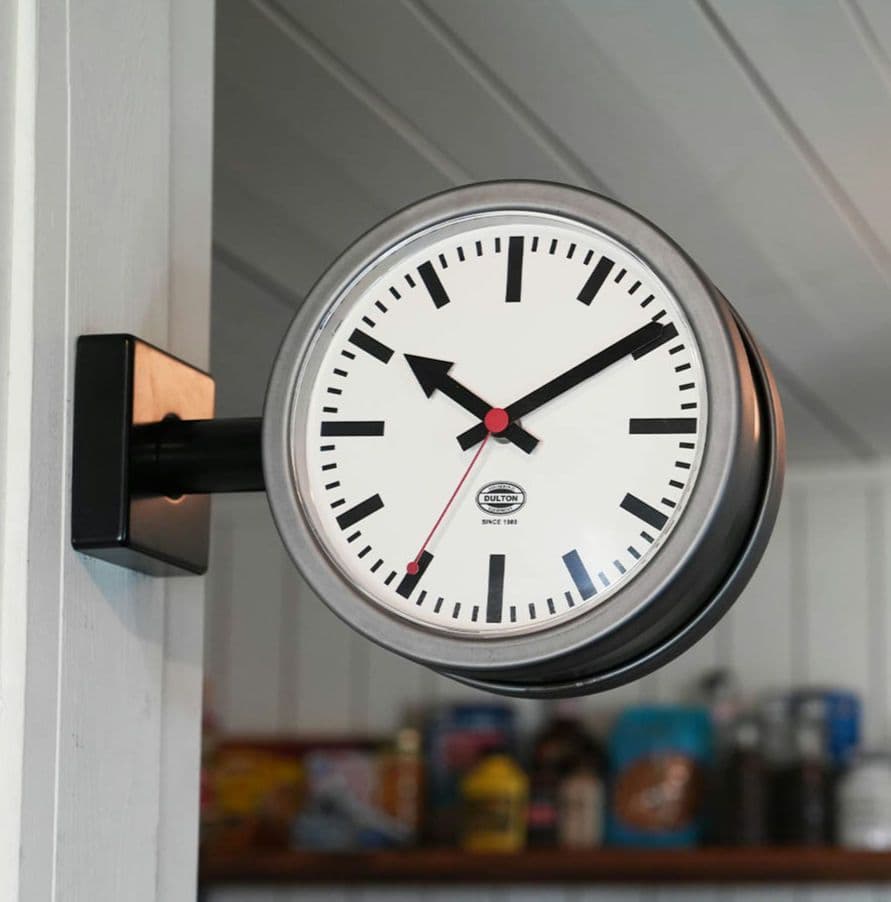 新品 両面時計 ダブルフェイスクロック2 BLACK ダルトン インテリア 小物