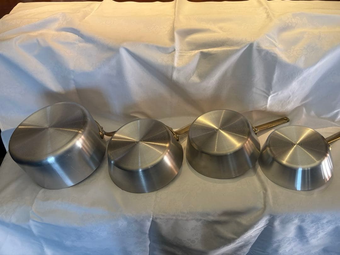 中尾アルミ製作所　プロキング片手鍋　4個セット 　新品未使用（汚れ傷あり）