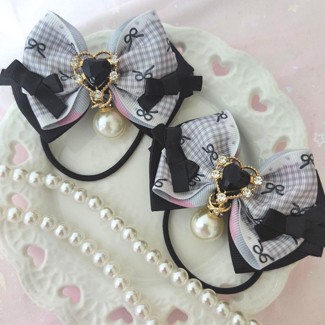 なな様ハンドメイド♡black×gray 小悪魔ツイン②