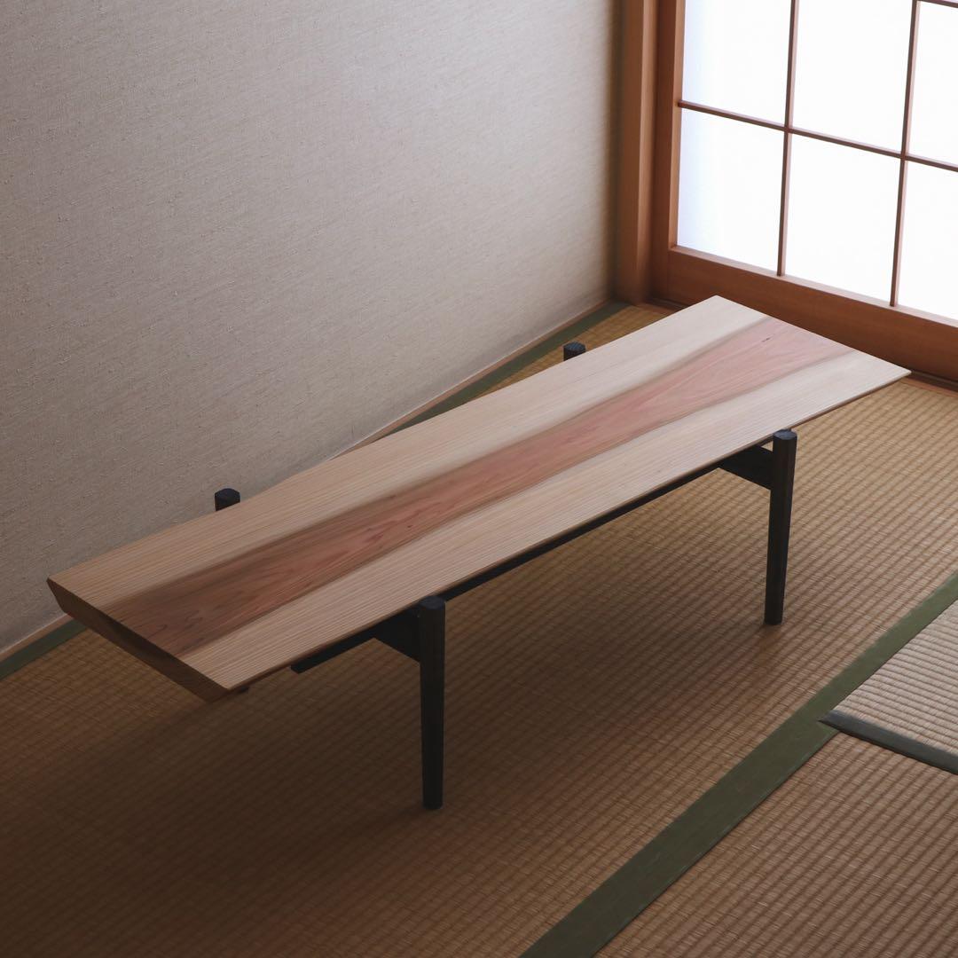 杉の黒脚ローテーブル　其の１