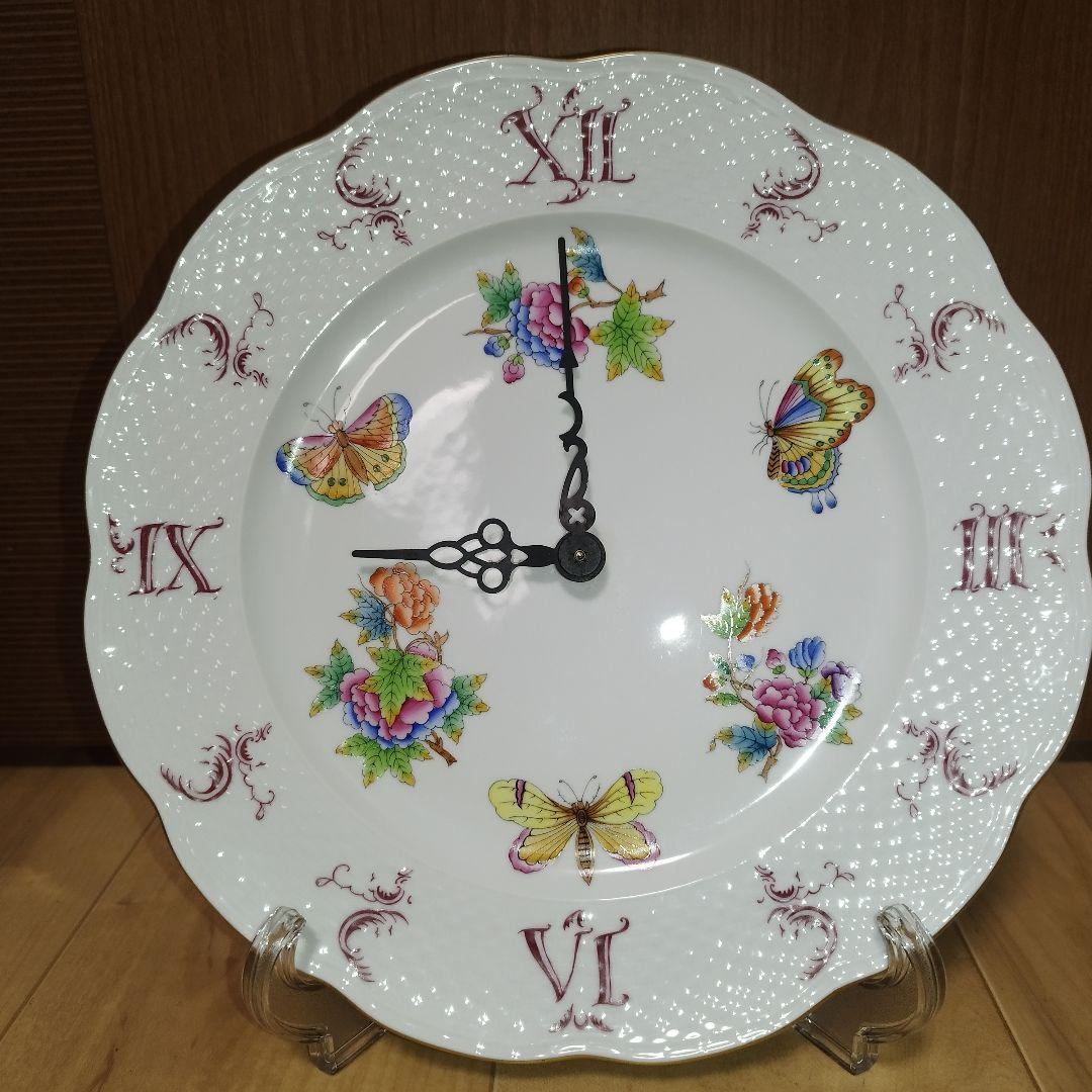 ヘレンド　ウォールクロック　ヴィクトリアブーケ　壁掛け時計