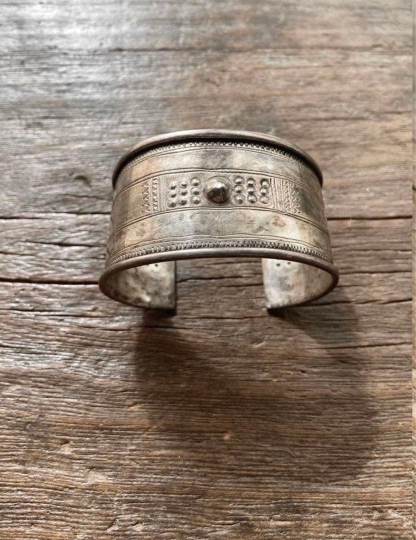 着画あり　激レア オールドストック トゥアレグ族 ワイドバングル