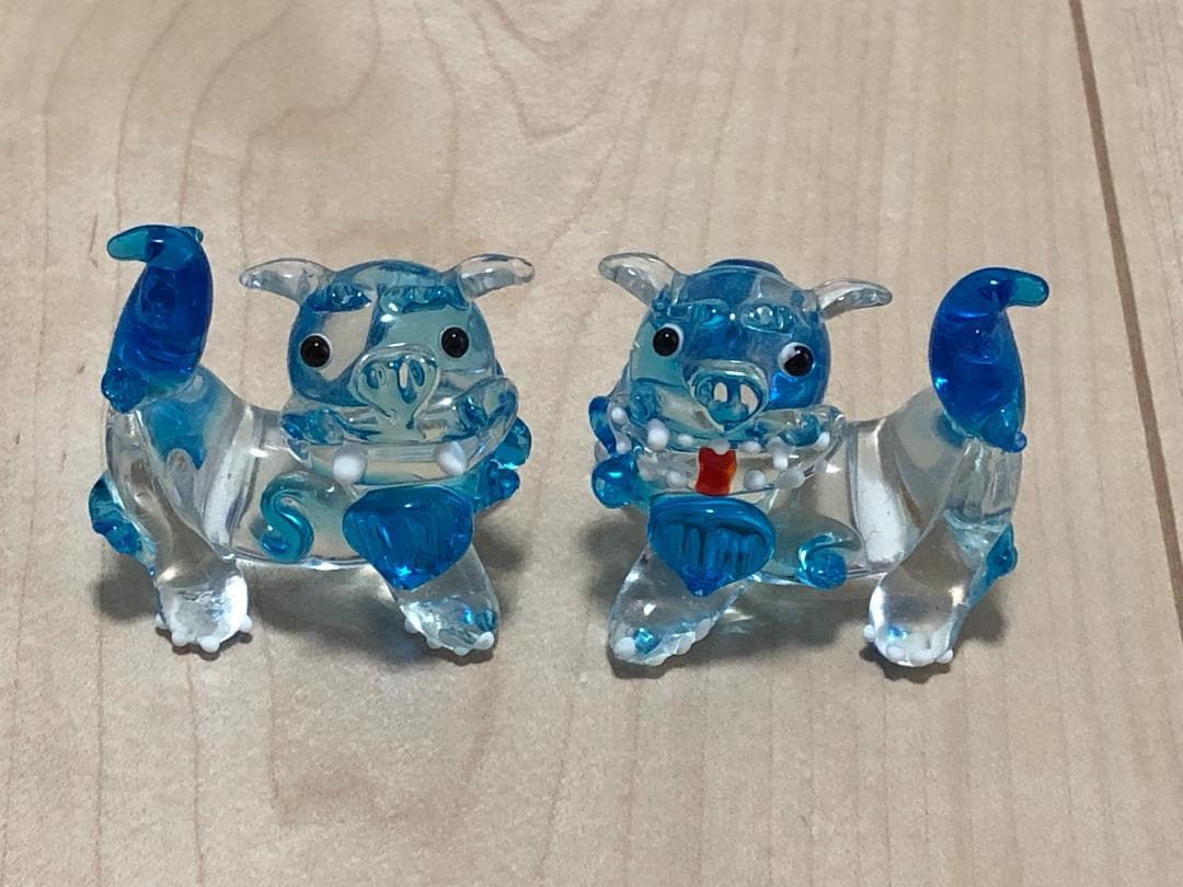 シーサー　置き物　ガラス　新品・未使用【匿名配送】