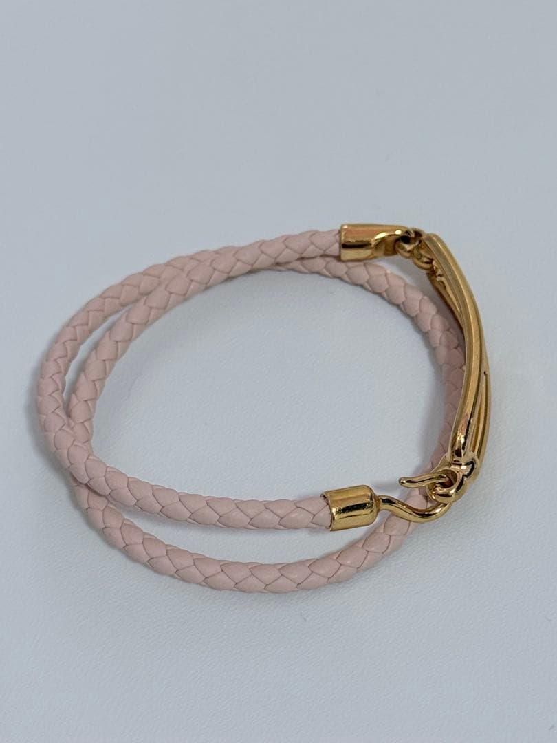 エルメス　編み込みレザーブレスレット