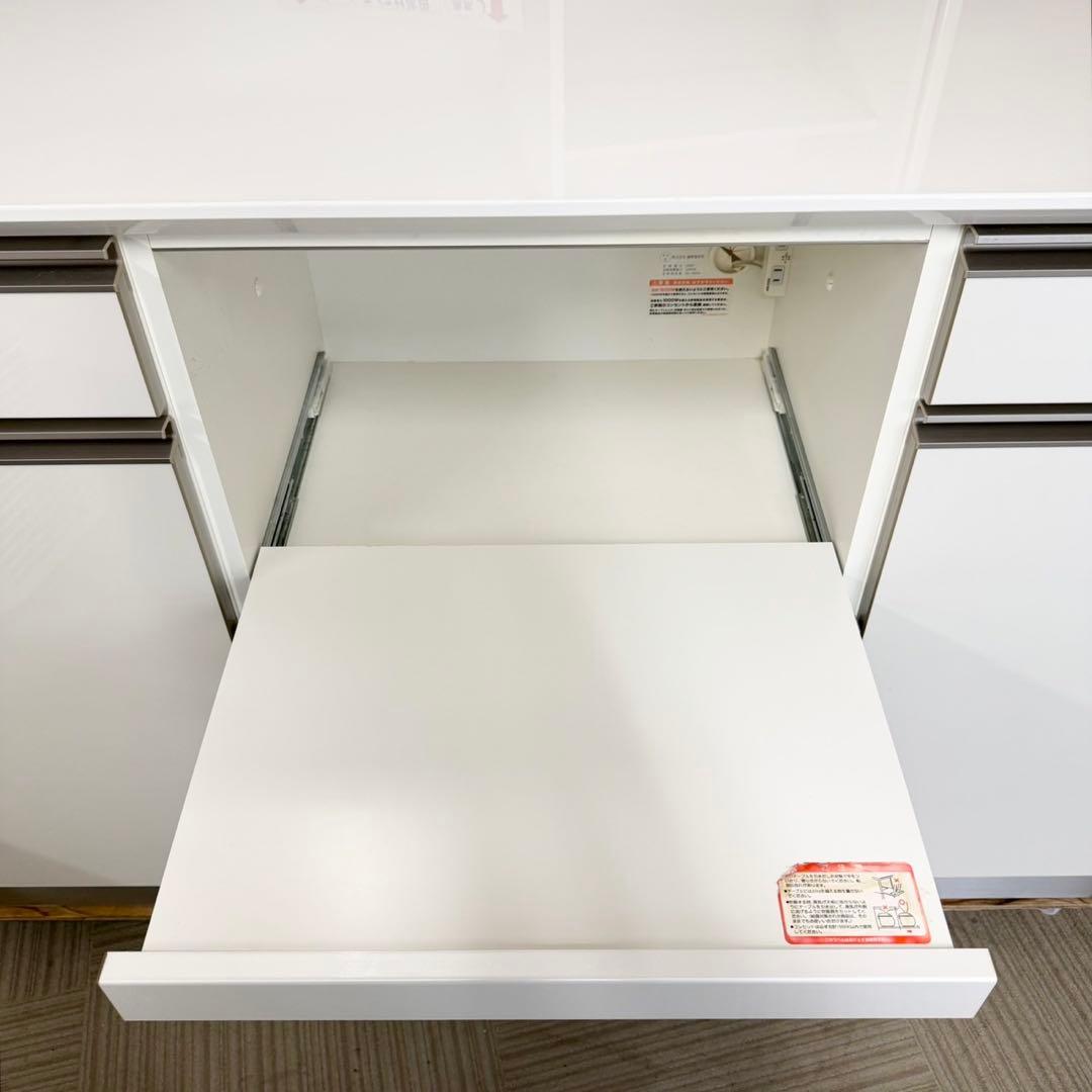 【 超美品‼️】定価22万♪ 綾野製作所 160cm幅キッチンカウンター 食器棚