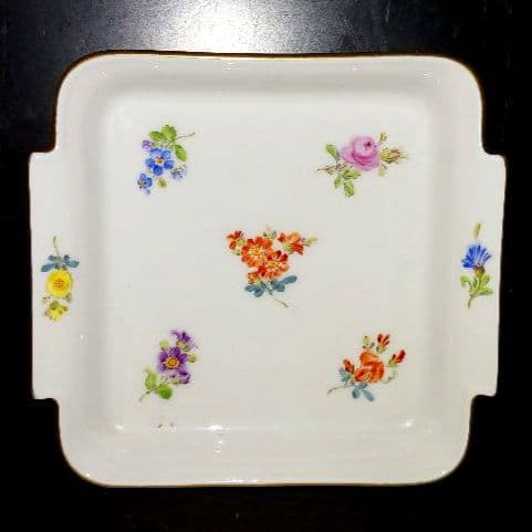 【Meissen/マイセン】ベーシックフラワースクエアトレイ 角皿 ヴィンテージ