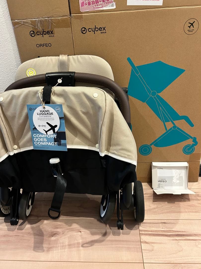 新生児インレイ付き　Cybex Orfeo ベビーカー ベージュ