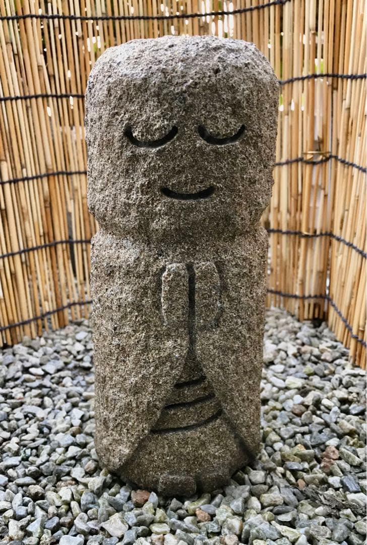 【可愛い石地蔵様・癒し地蔵・野仏・寺小僧・オブジェ】庭石ガーデニング造園水石飾り