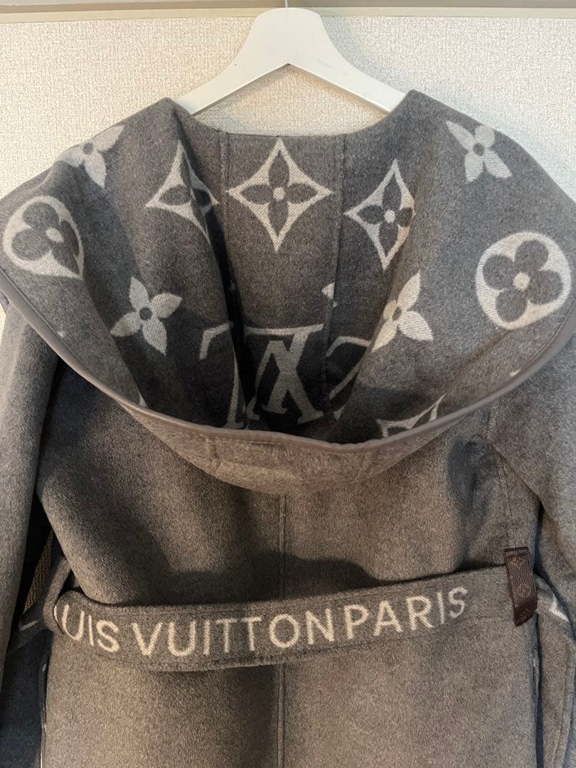 ヴィトン ウール コート 38レディース グレー モノグラム