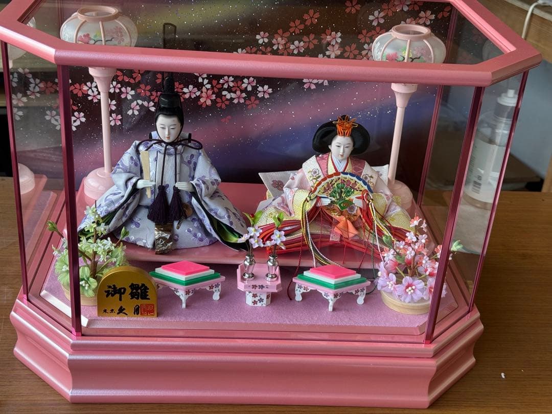 か*ま様 ひな人形 ガラスケース入り