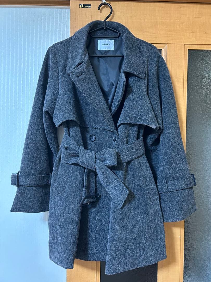 2way/スタンドカラーミドルコート NICE CLAUP