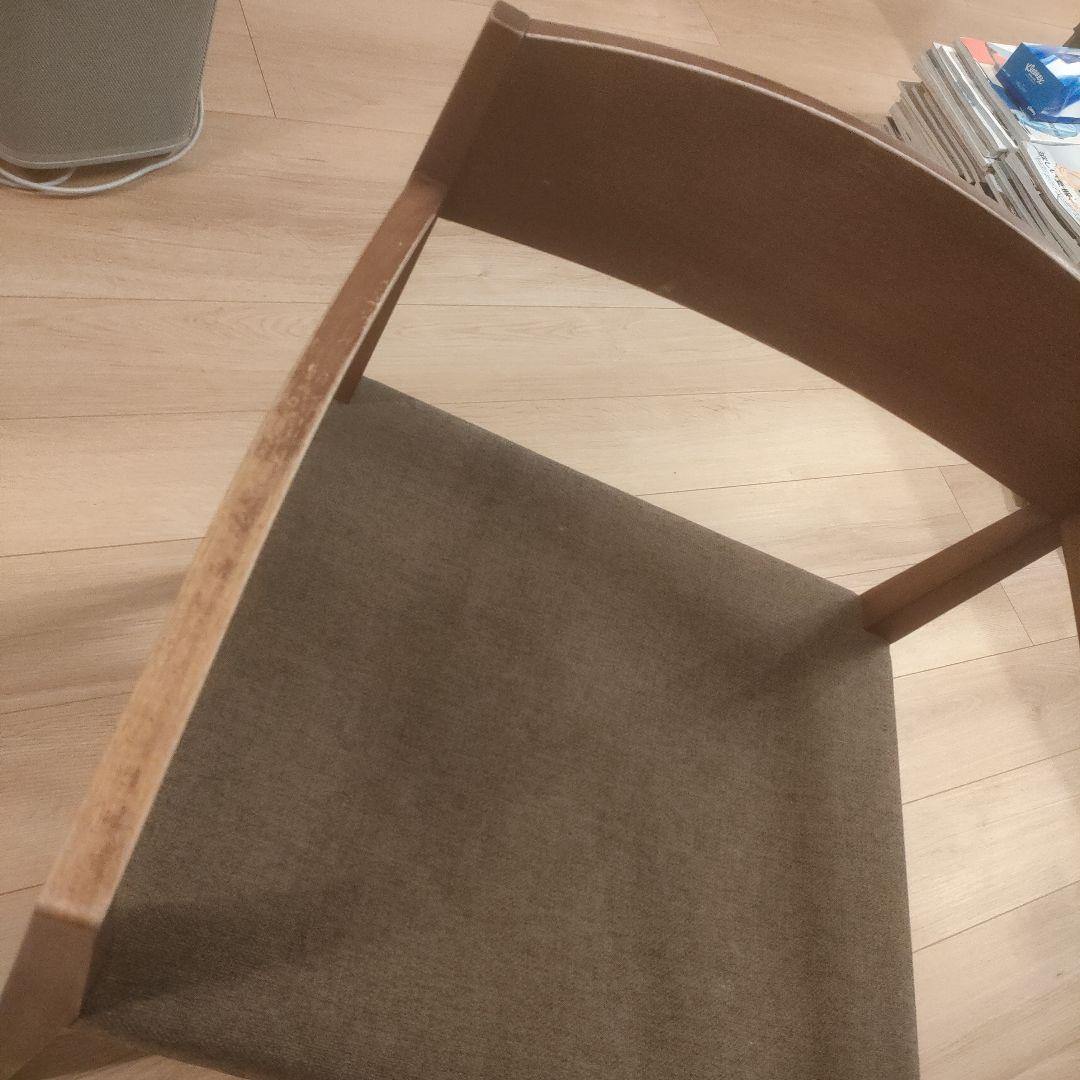 木製アームチェア ブラウン　アルフレックス