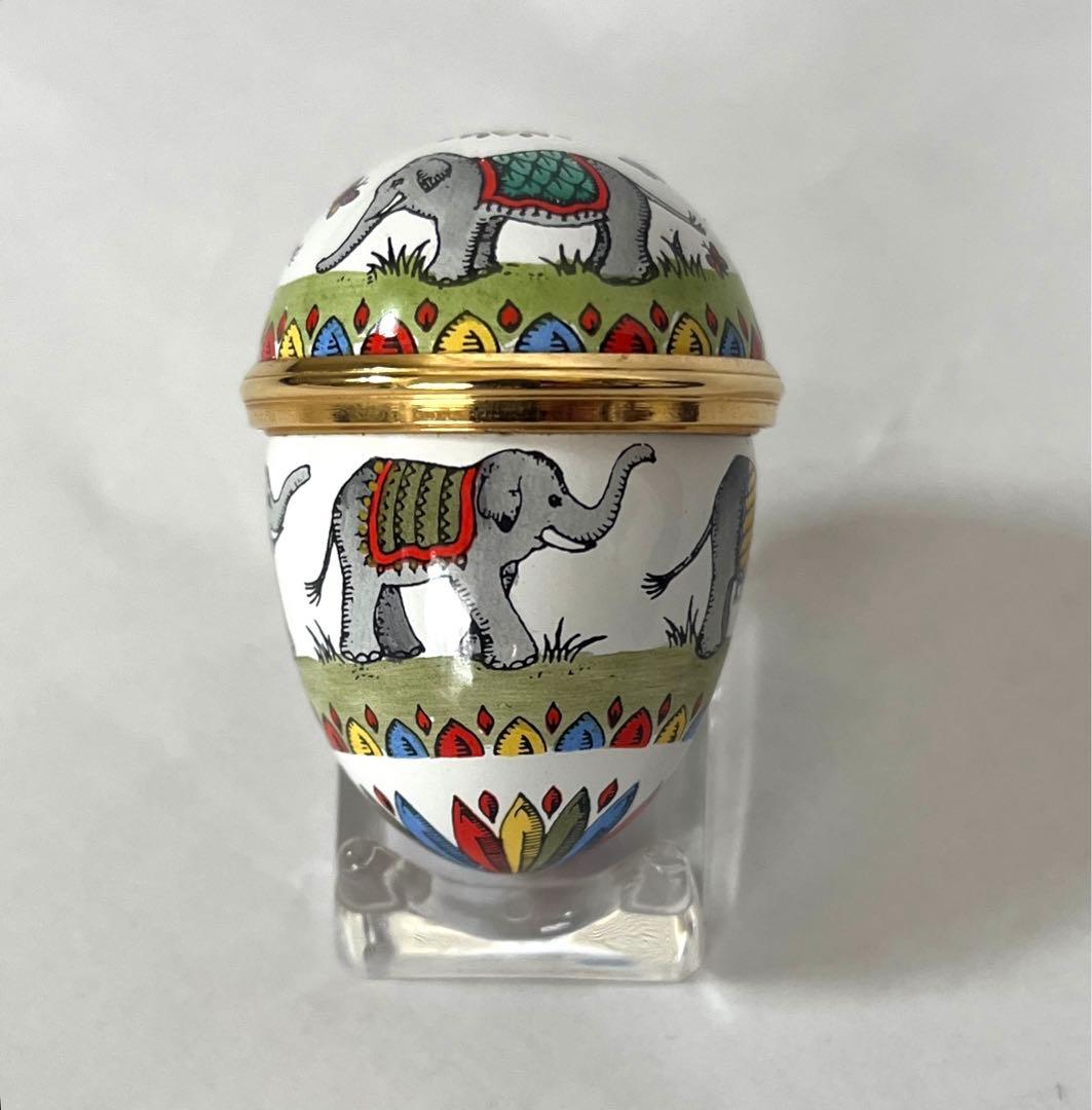 未使用　ハルシオンデイズエナメル　イースターエッグ　エレファント　ヴィンテージ