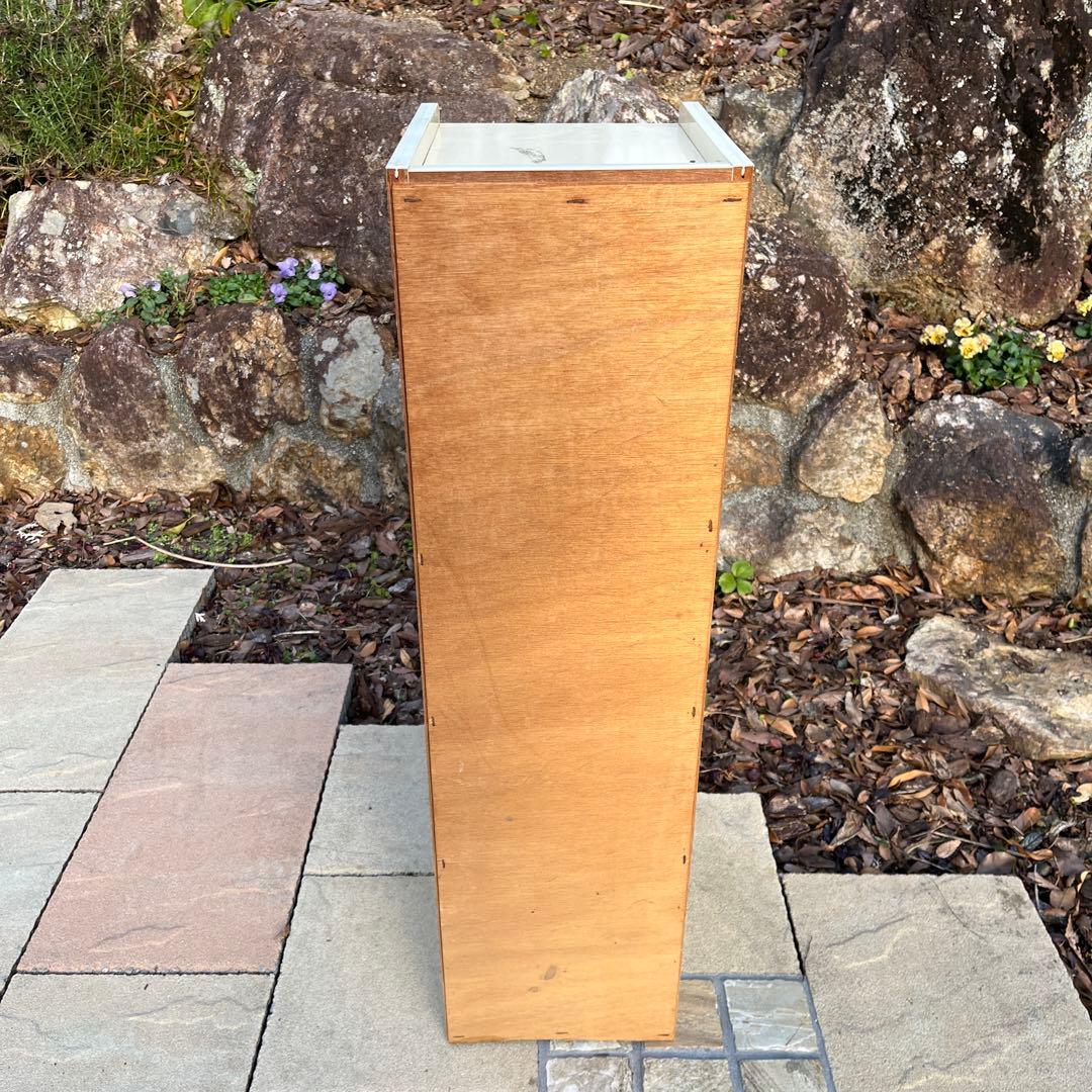 引き出し昭和レトロ　スリムチェスト 隙間収納　タンス 整理棚　10段　ホワイト