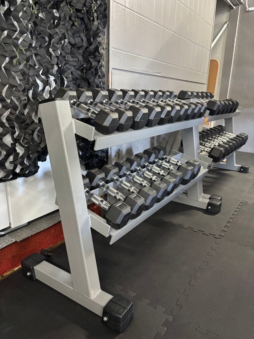 ダンベルセット スタンド付き　ヘックスダンベル　美品　業務用　2キロ〜6キロ