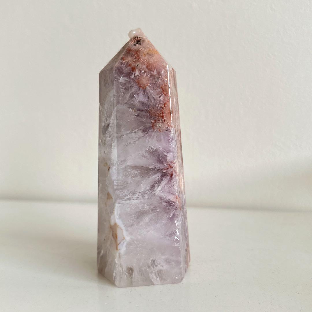 ピンクアメジスト　結晶共生ポイント　タワー　天然石