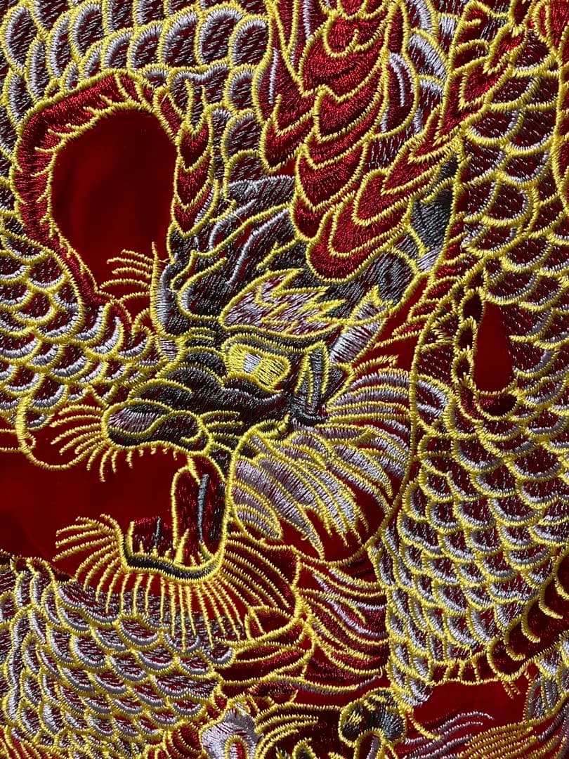 山*之様 美品 ビンテージ 別珍 スカジャン L相当 龍 ベロア メンズ xpv