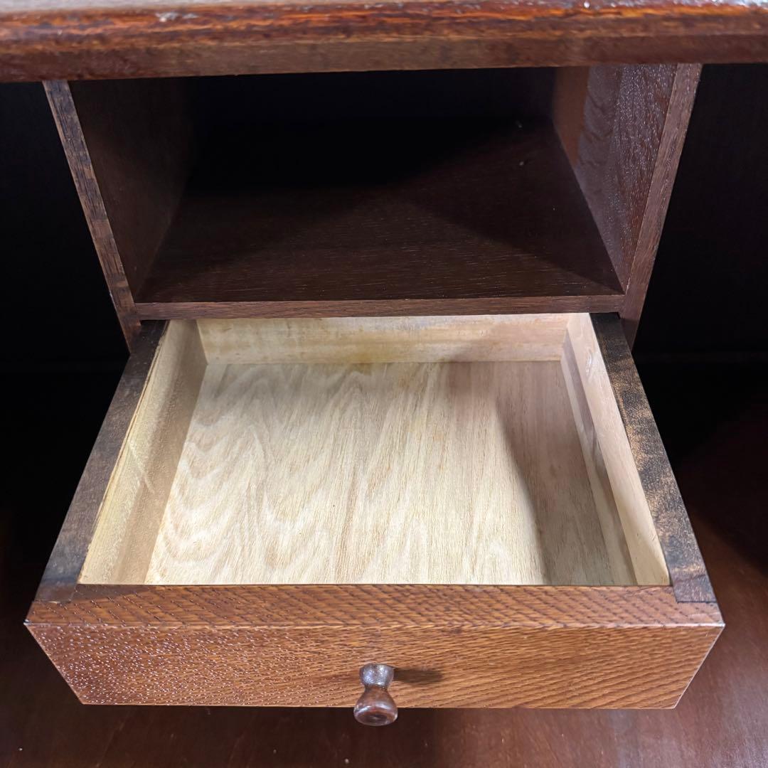 天然木 ナラ材 和製ヴィンテージ ライティングビューロー