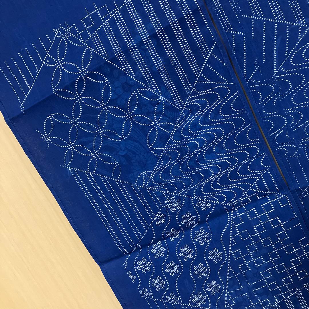 藍染 暖簾❣️本当に良い物をお探しの方❣️藍染工芸士『鈴木松男』作❣️長板藍染 A