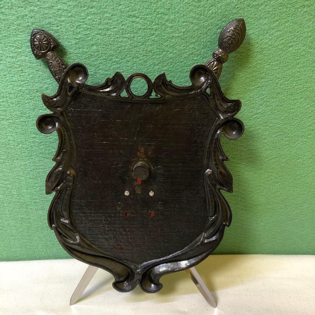 スペイン製 西洋武具 壁掛け 中世の騎士 獅子の紋章 アンティーク調