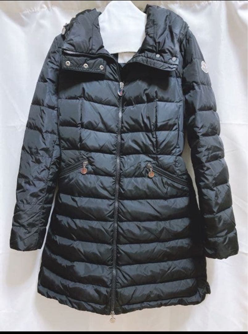 【最終値下げ】MONCLER モンクレール ブラックダウンコート フラメッテ