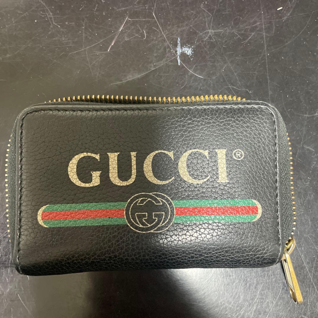 美品 GUCCI レザーケース ブラック