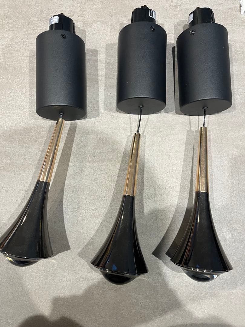 ブラック吊り下げ式レールライト3個セット