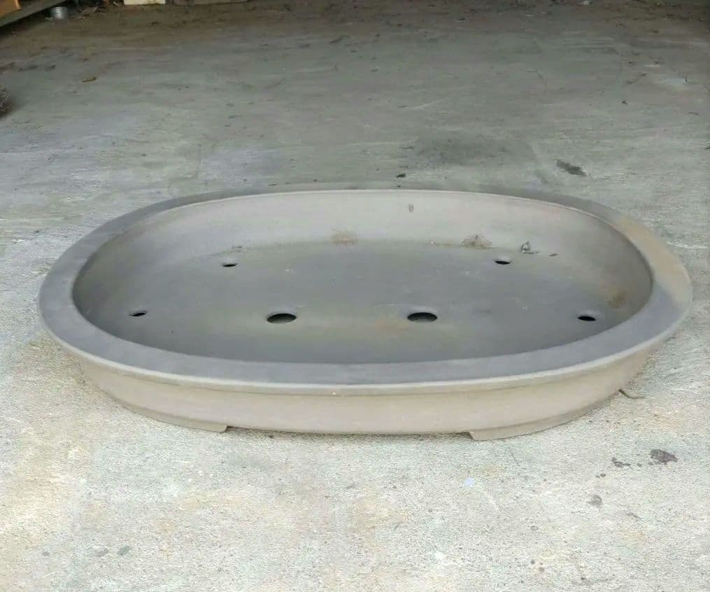 ◆盆栽道具◆盆栽鉢  常滑鉢  楕円鉢  大きいサイズ