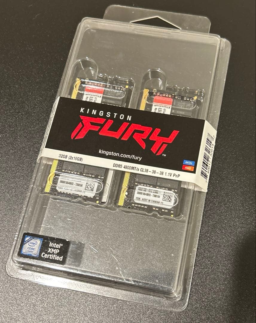 ノートPC用【新品同様】Kingston DDR5 16GB ×２枚 CL38