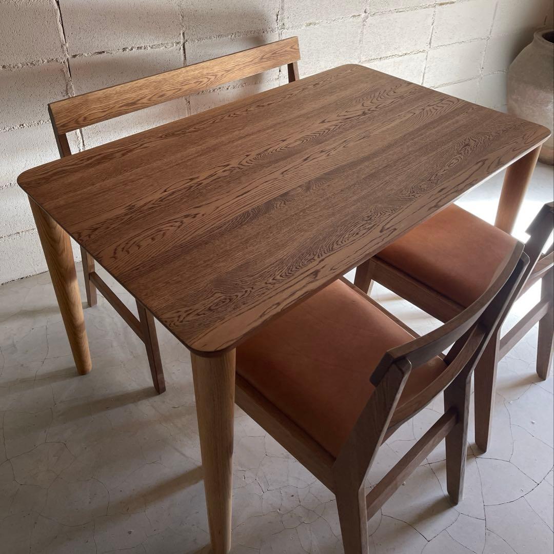 美品　大塚家具　ダイニングテーブル　オーク無垢材