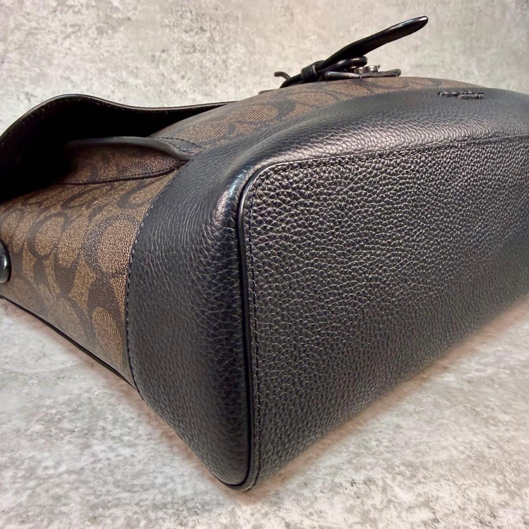 【美品】COACH コーチ メッセンジャーバッグ A4可 レザー