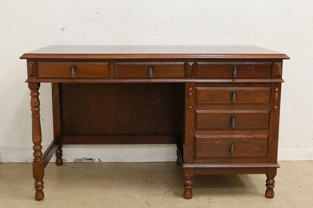 高級 三越家具【ブルージュ】デスク・書斎机・オーク材・ＩDC大塚家具