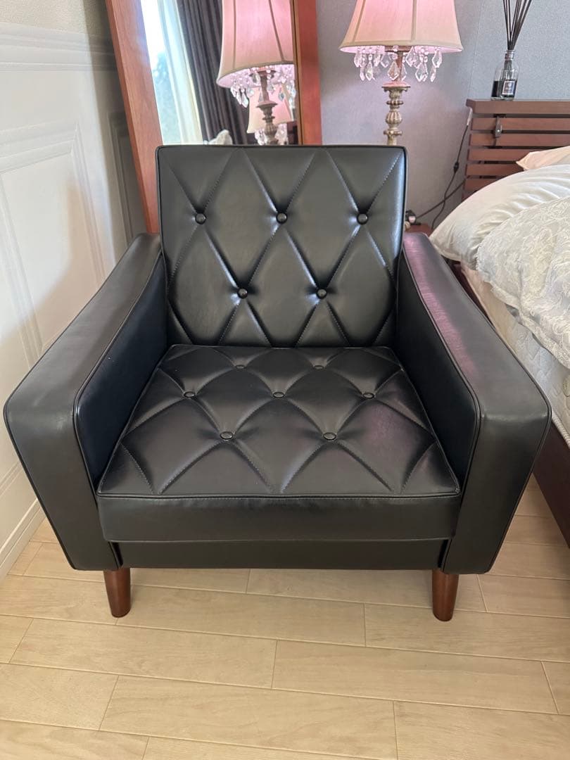 karimoku カリモク60 ロビーチェア ソファ 1シーター ブラック