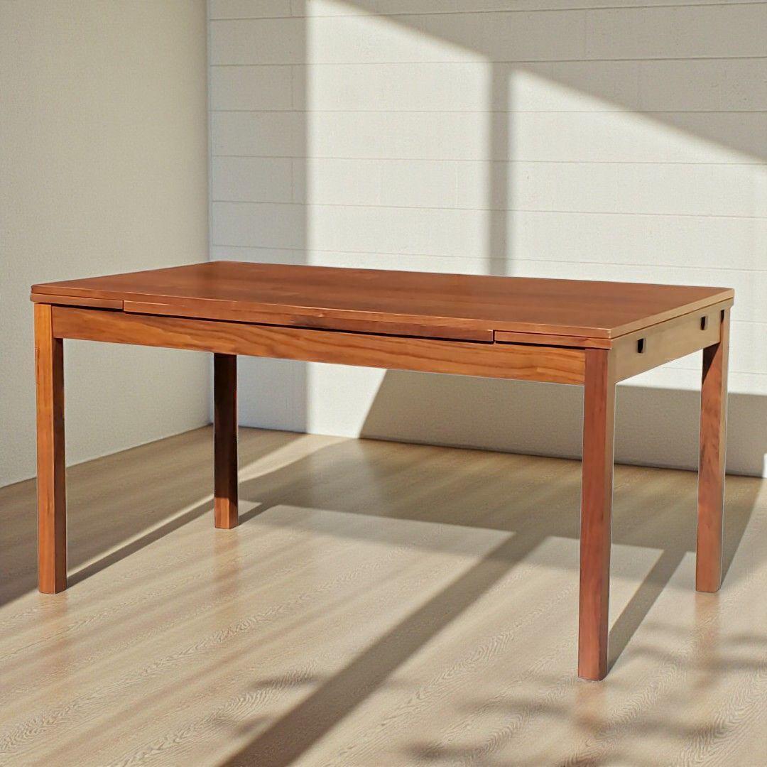 廃盤 無印良品 伸長 ウォールナット ダイニングテーブル 140~190 北欧