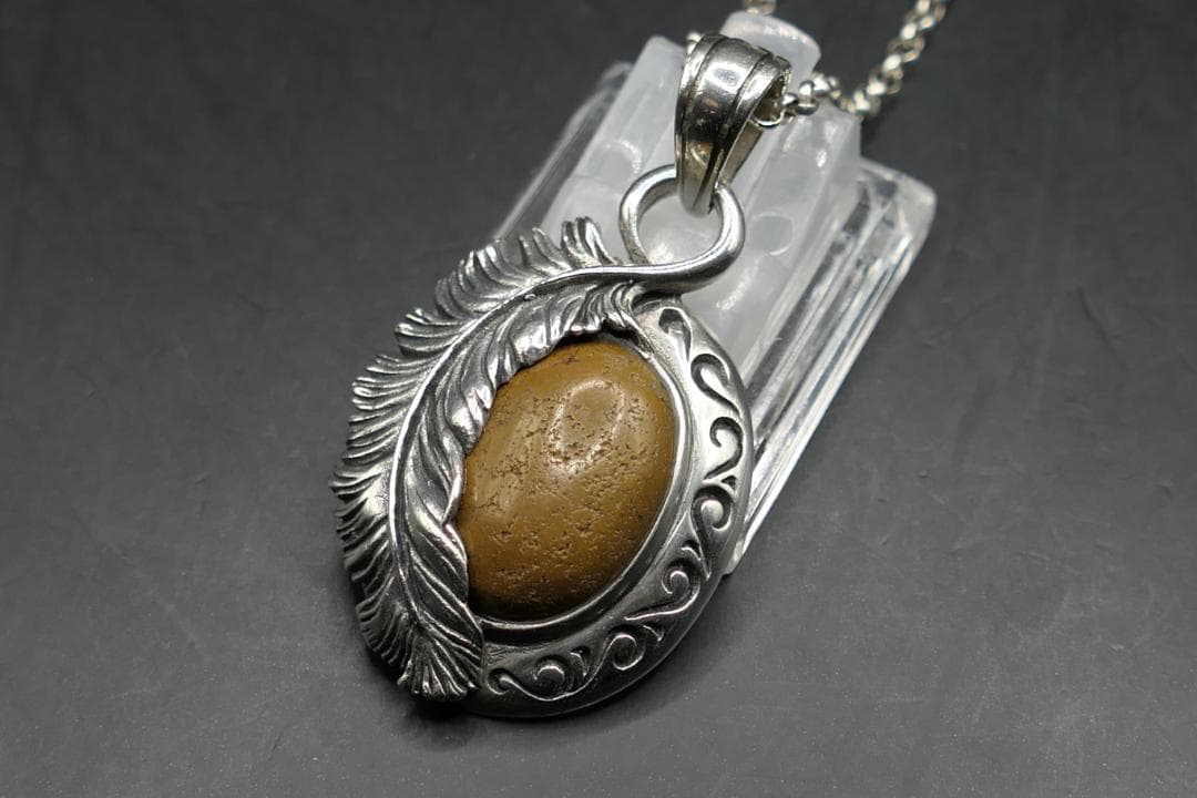 美品　SAAD　サード　ピーターサイト　フェザー　ネックレス　ペンダント